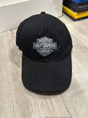 Harley-Davidson Black & White Logo Baseball Cap
